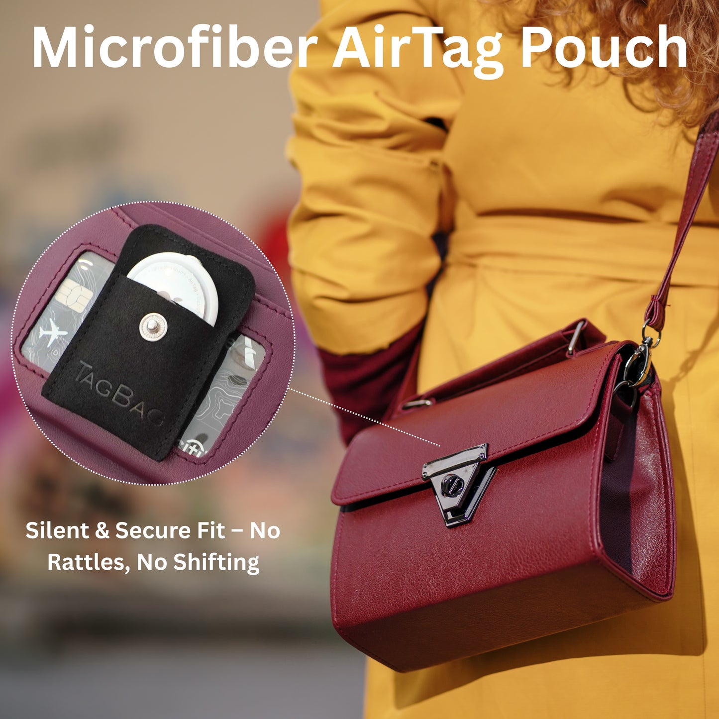 Tag-Bag™ - Discreet & Secure AirTag Pouch | No-Stick, No-Bulk, No-Glue | Protect & Hide Your Tracker in Bags, Wallets & Clothing