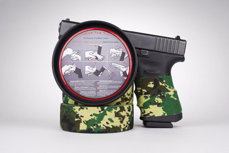 TinGrip Black Woodland Camo