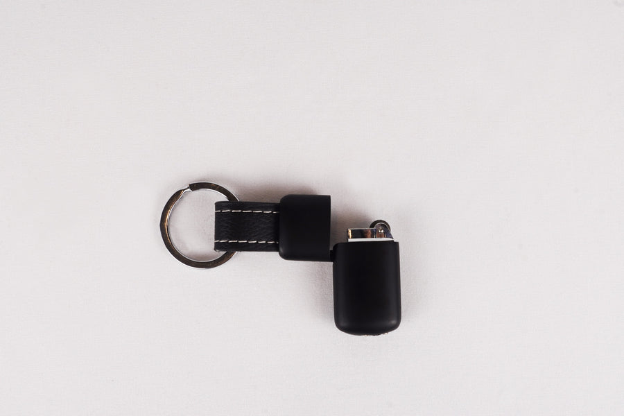 Black Mini Keychain Lighter Mini Butane Lighter with Keychain Loop