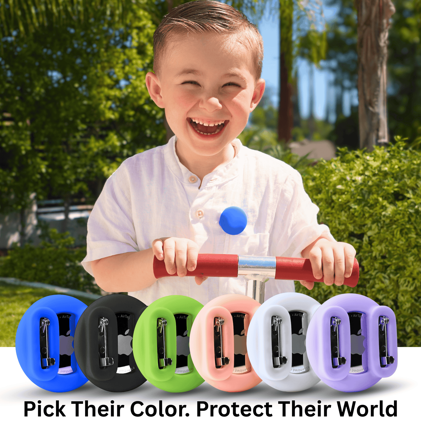 AirTag Holder for Kids - Heavy Duty Double Pin