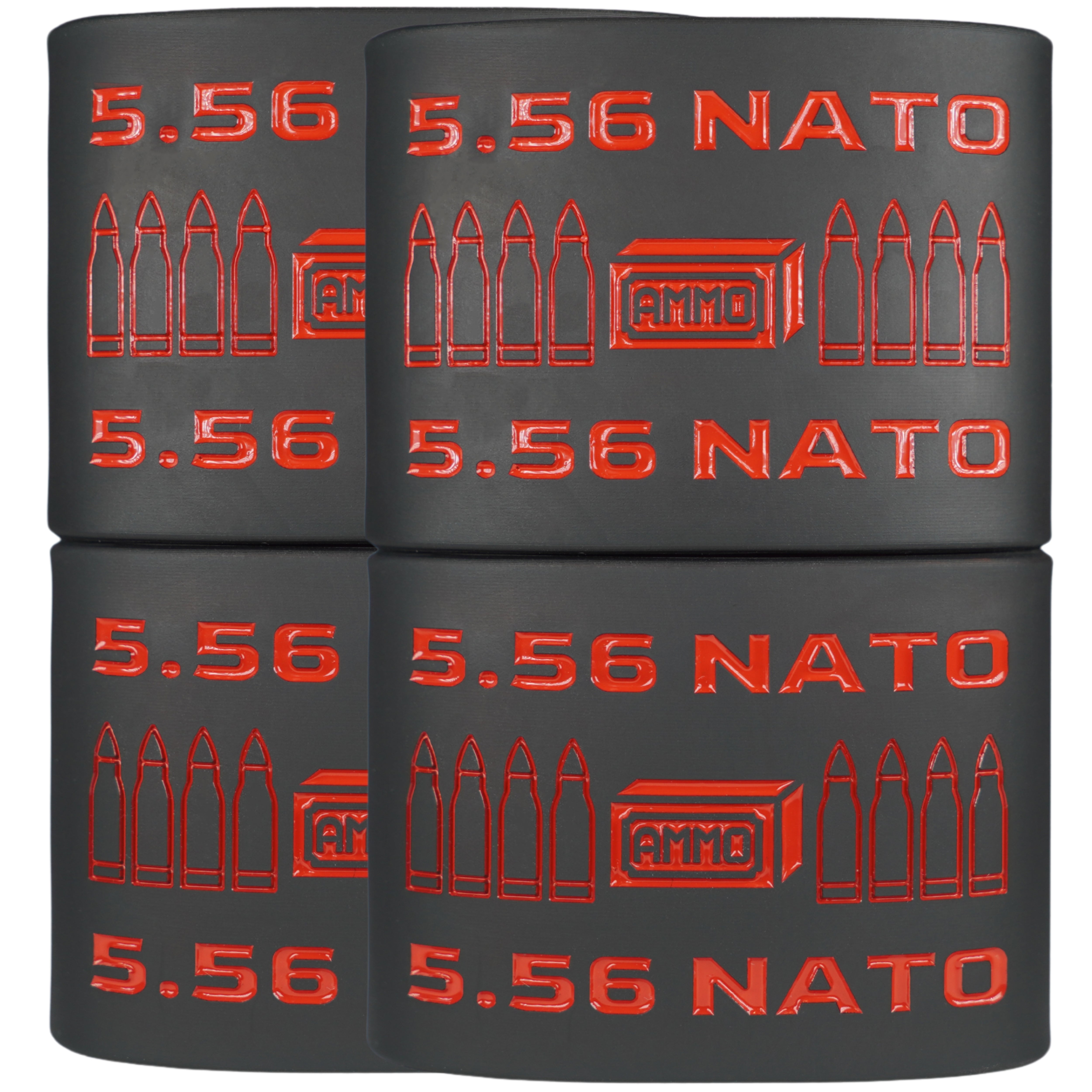 Mag-Mark Pro 5.56 NATO AMMO band comparison showing grip improvement over standard magazine base