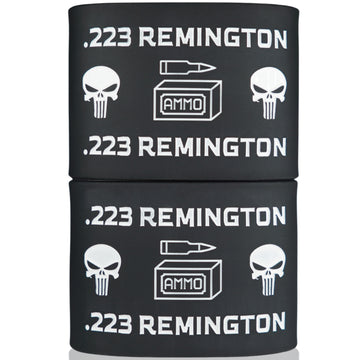 Mag-Mark Pro .223 Remington Punisher 4-pack — Punisher skull magazine grip bands for AR-15 223 mags