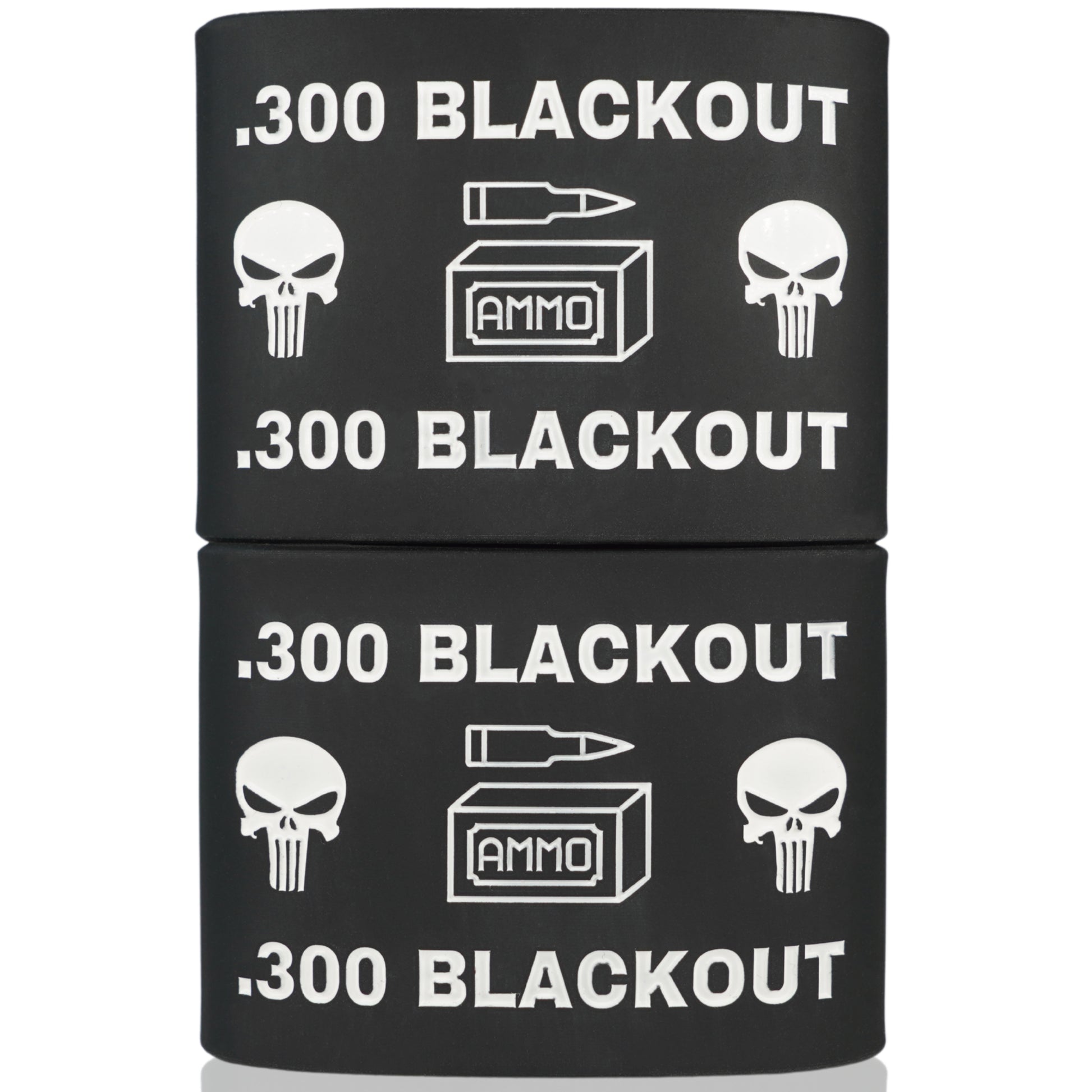 Mag-Mark Pro 300 Blackout Punisher 4-pack — Punisher skull magazine grip bands for 300 BLK AR mags