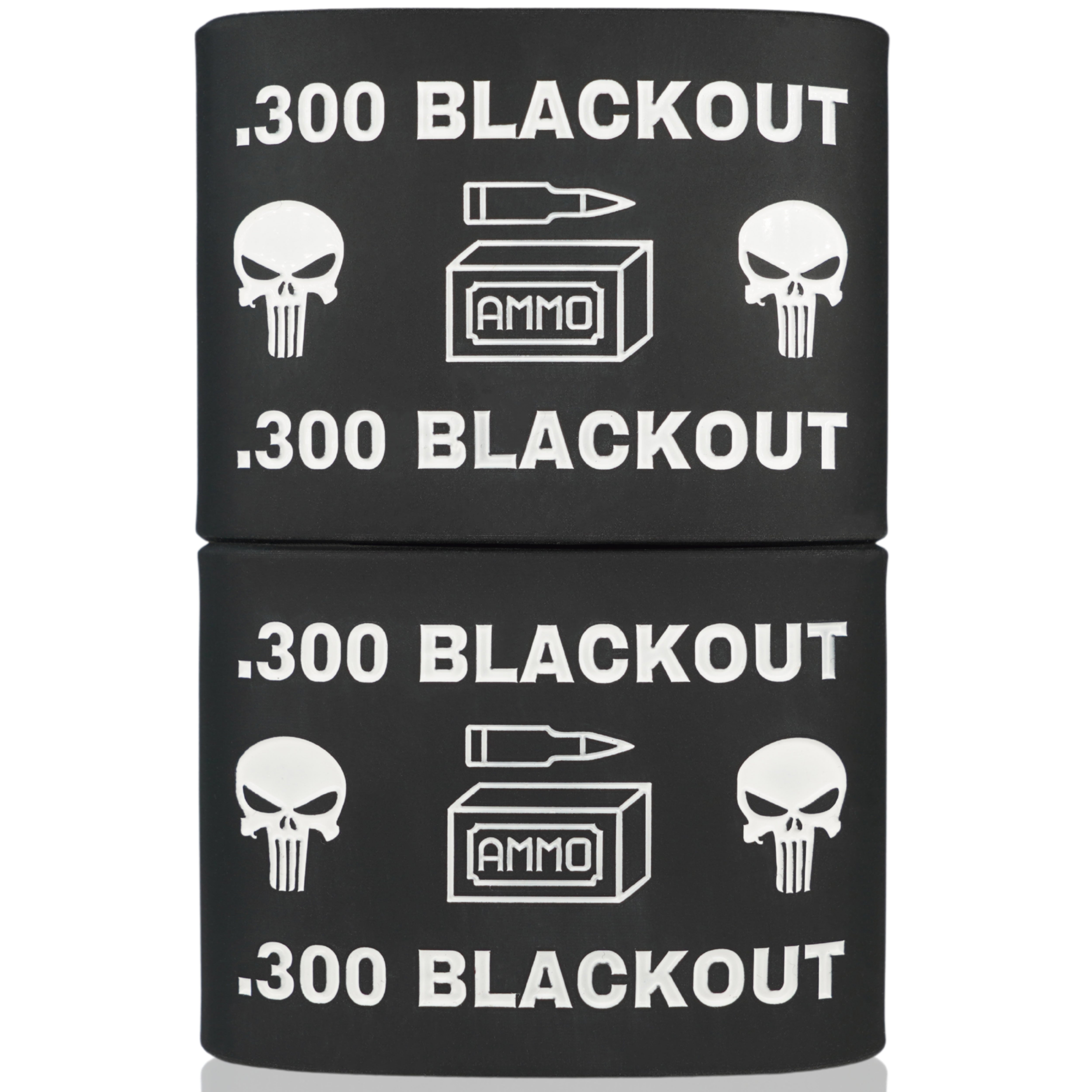 Mag-Mark Pro 300 Blackout Punisher 4-pack — Punisher skull magazine grip bands for 300 BLK AR mags