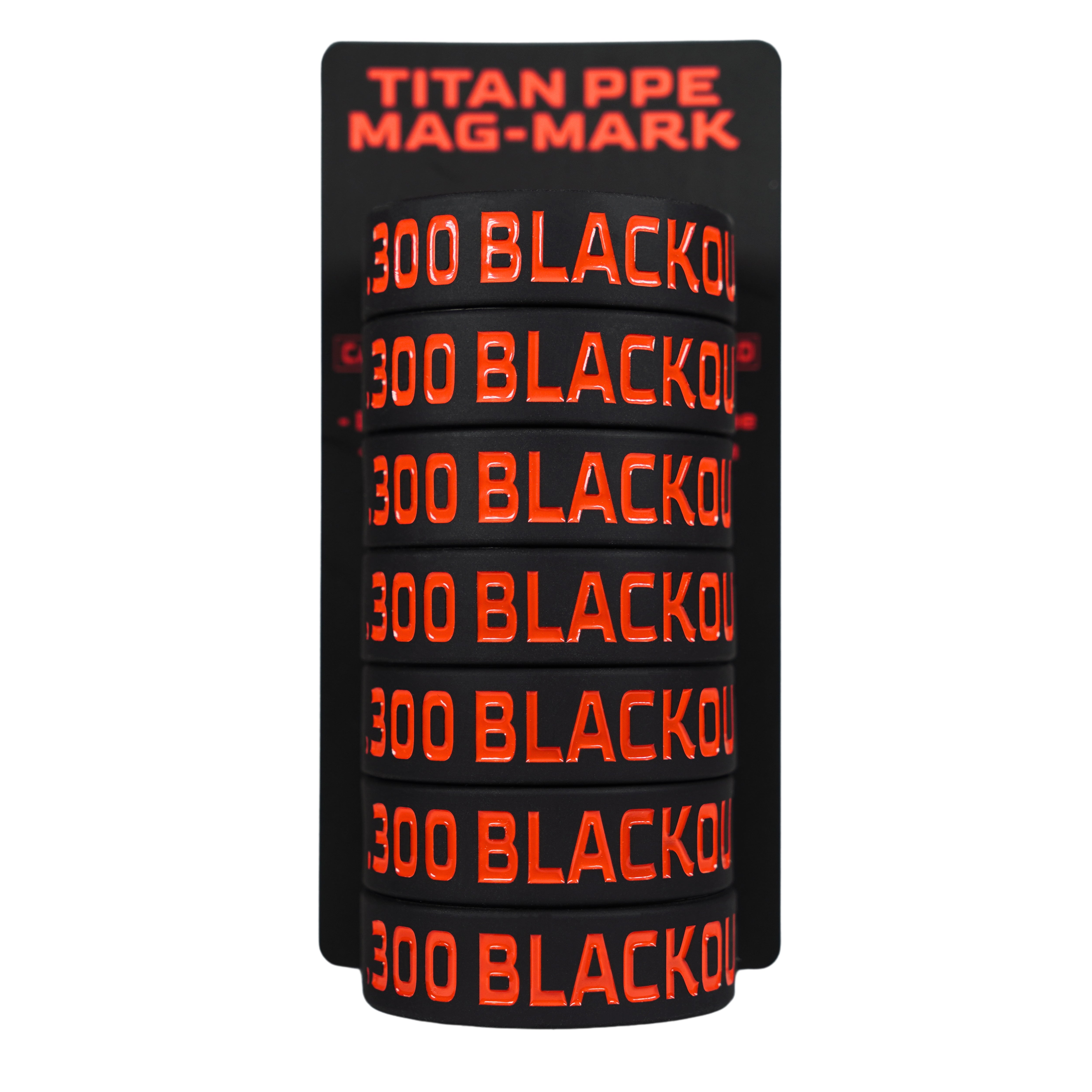 Mag-Mark .300 Blackout ID bands 7-pack — mark all your 300 Blackout AR mags for safe range use