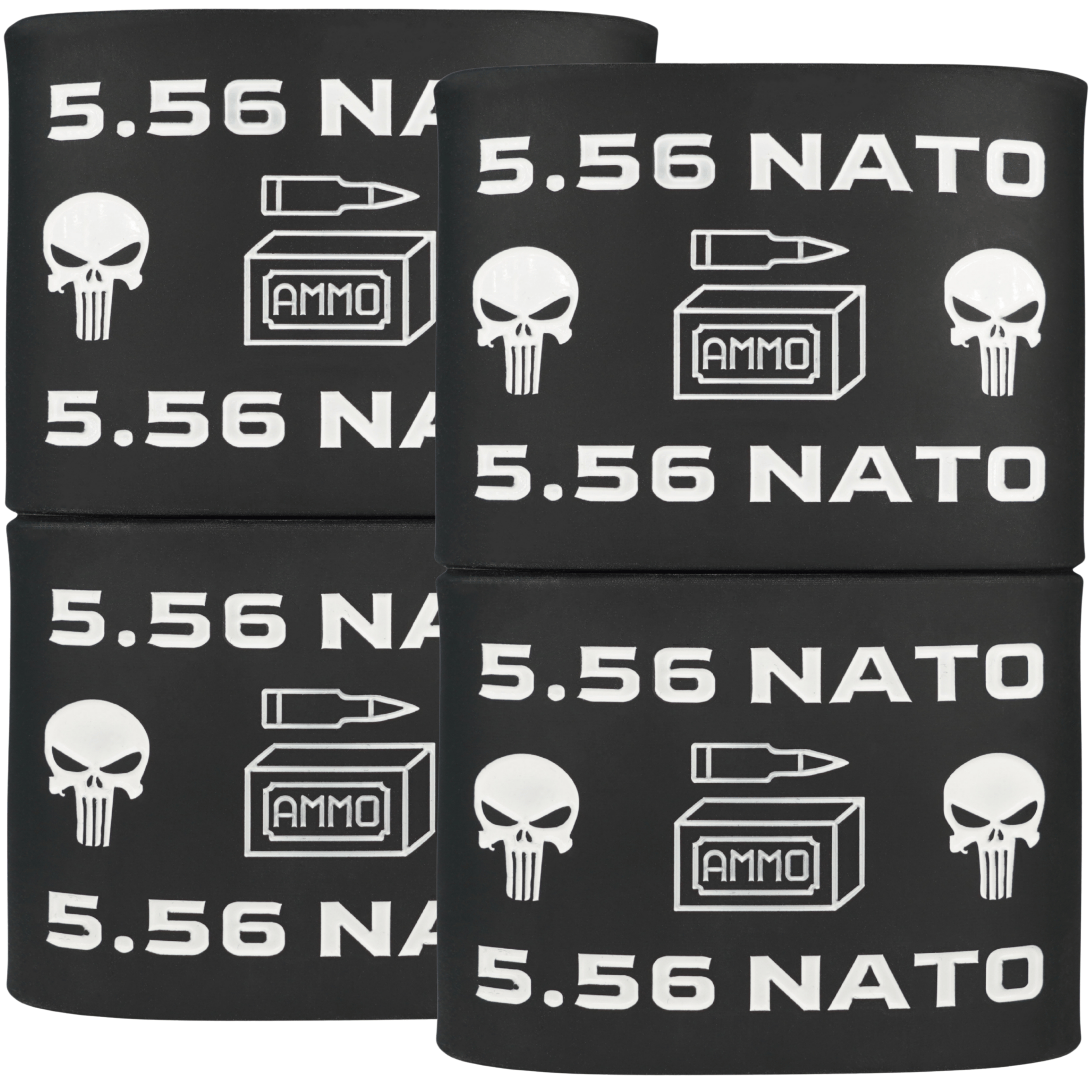 Mag-Mark Pro 5.56 Punisher design side view showing secure polymer fit on standard AR magazine