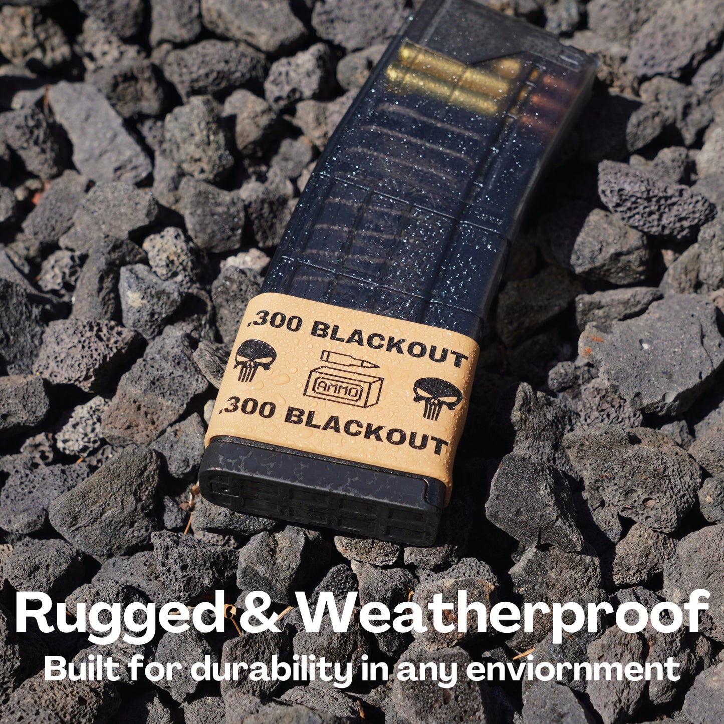 Mag-Mark Pro – 300 Blackout Punisher Design | The Original Tactical Magazine Grip & Ammo ID Band