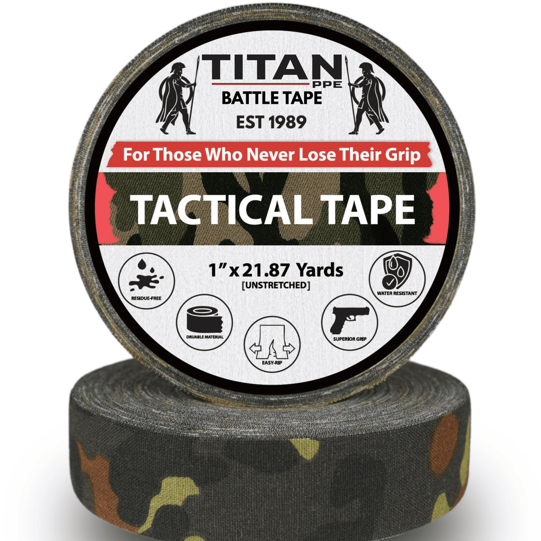 TITAN Battle Tape camo 2-pack — camouflage goon tape for hunters, military, and tactical operators
