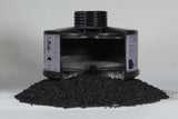 Cutaway OVP-10 A2P3 filter showing the activated carbon bed