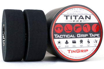 TITAN PPE TinGrip Black | Tactical Cloth Grip Tape, 2 Rolls