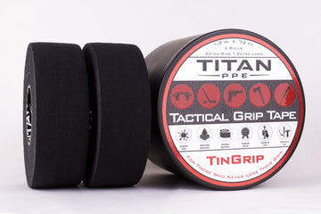 TinGrip - Black Tactical Grip Tape | Cut-to-Fit Self-Adhesive Non-Slip Grip for Knives, Tools & Outdoor Gear