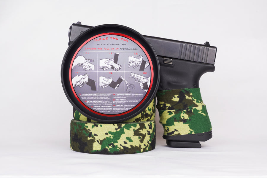 TinGrip Black Woodland Camo