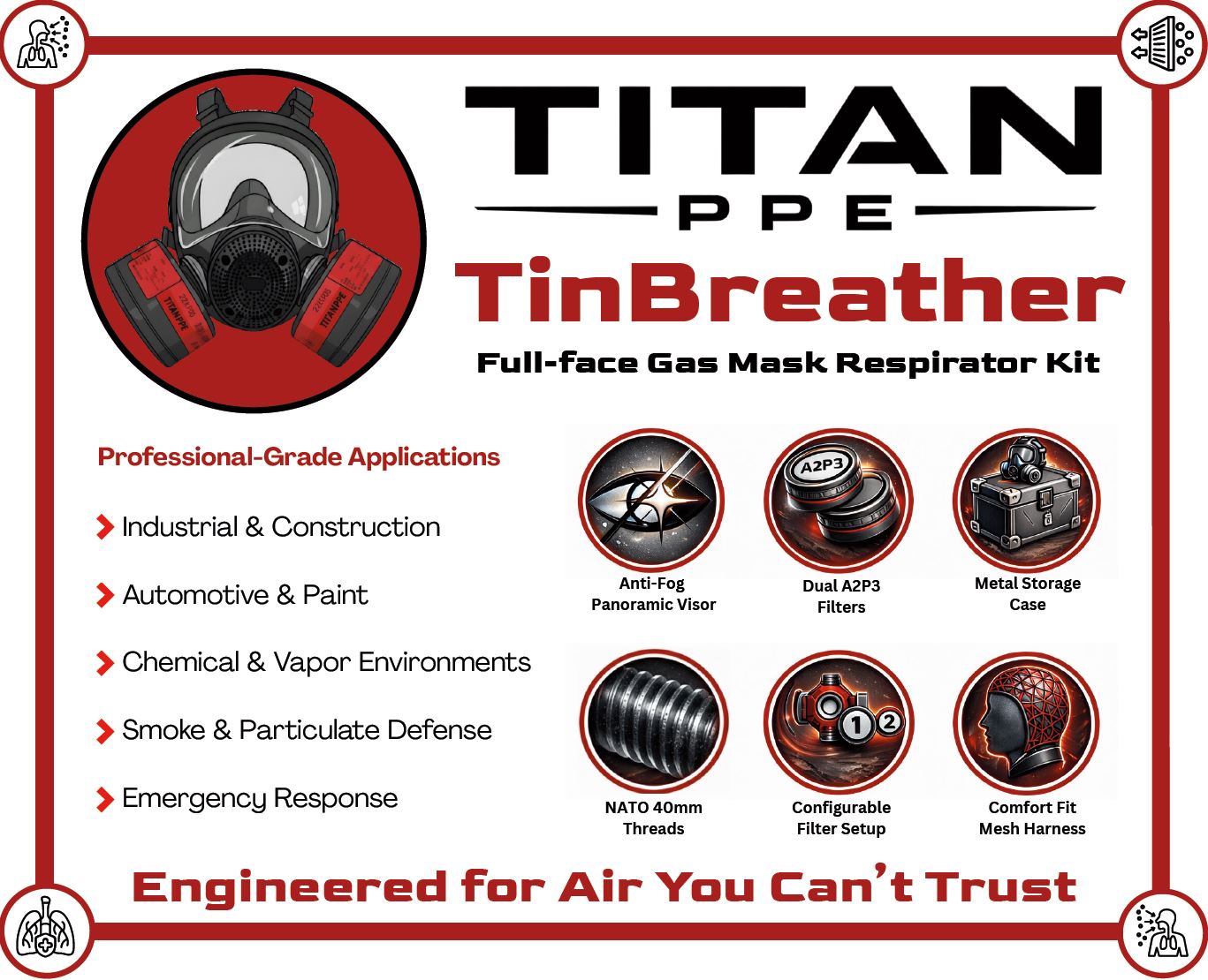 TinBreather - Survival Gas Mask Respirator
