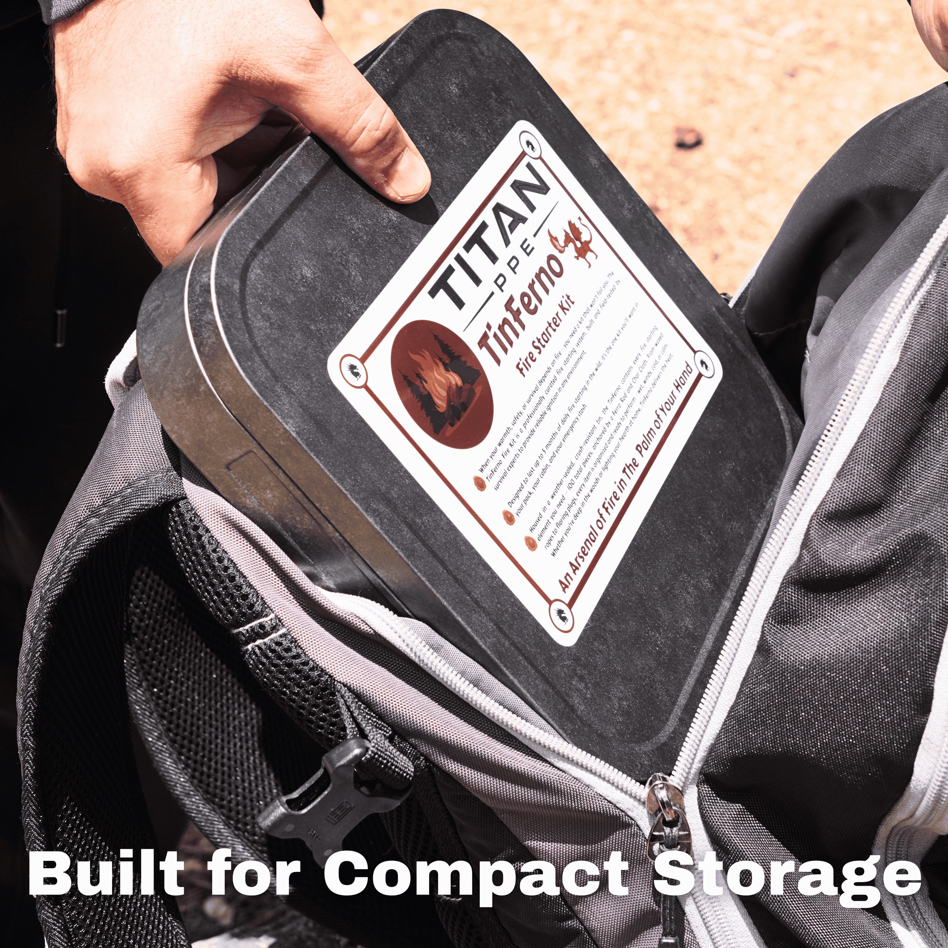 TinFerno - Fire Starter Kit | 100-Piece Survival Fire Starting System