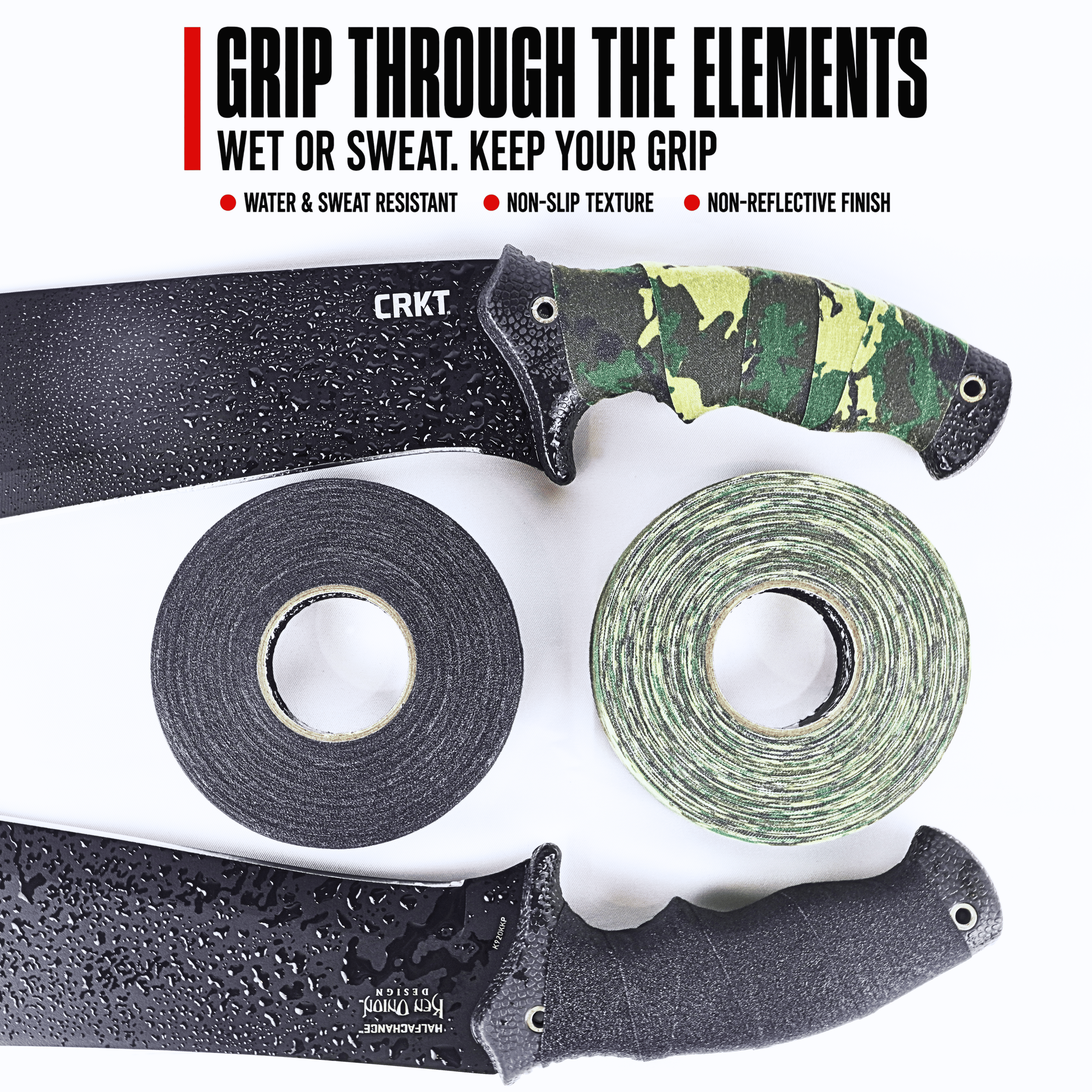 TinGrip - Black Tactical Grip Tape | Cut-to-Fit Self-Adhesive Non-Slip Grip for Knives, Tools & Outdoor Gear