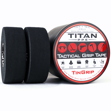 TinGrip - Black Tactical Grip Tape | Cut-to-Fit Self-Adhesive Non-Slip Grip for Knives, Tools & Outdoor Gear