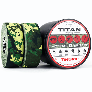 TinGrip - Camo Tactical Grip Tape | Cut-to-Fit Self-Adhesive Non-Slip Grip for Knives, Tools & Outdoor Gear