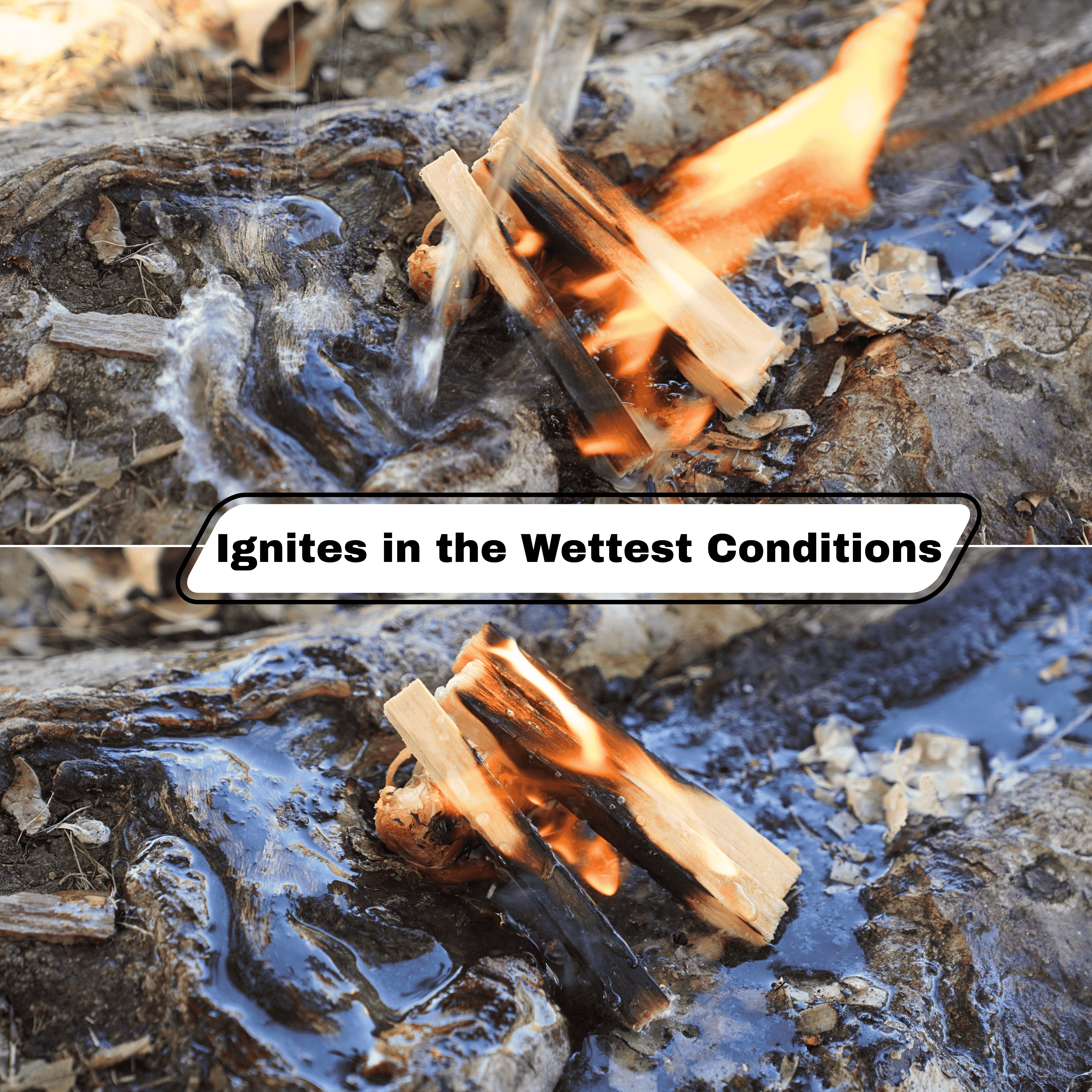 TinFerno fire starter kit closed tin front label view for gift giving