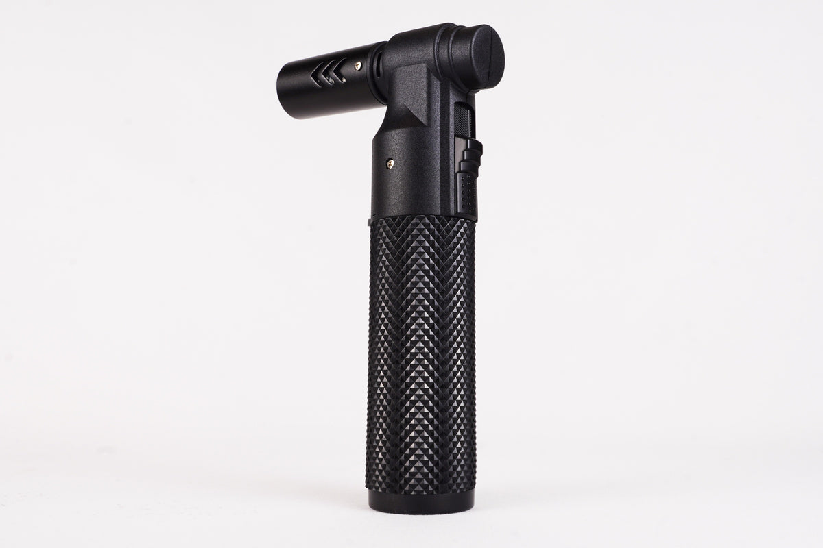 Black Torch - Jet Flame Torch | Zinc Alloy, Refillable Butane, Windproof Adjustable Flame