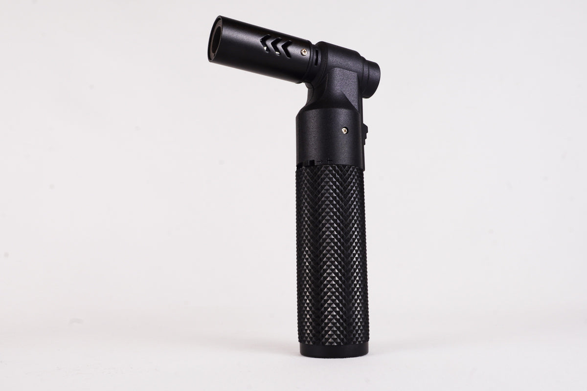 Black Torch - Jet Flame Torch | Zinc Alloy, Refillable Butane, Windproof Adjustable Flame