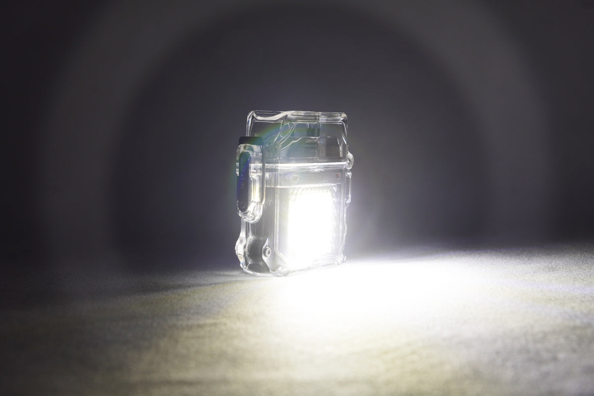 Clear Torch - Waterproof Plasma Torch / Flashlight | IP56, Rechargeable, Windproof Double Arc