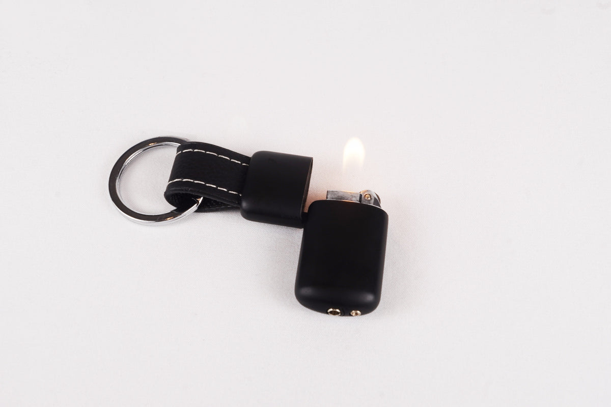 Mini Keychain Lighter - Mini Butane Lighter with Keychain Loop | Metal Jacket, Refillable