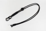 Black 550 paracord neck lanyard with adjustable button and dual-gate clip
