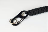 Dual-gate clip and split key ring on braided paracord