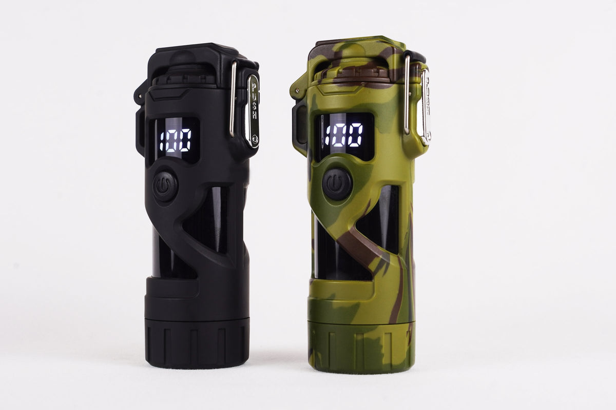 Black and Camo Plasma Torch Light side by side