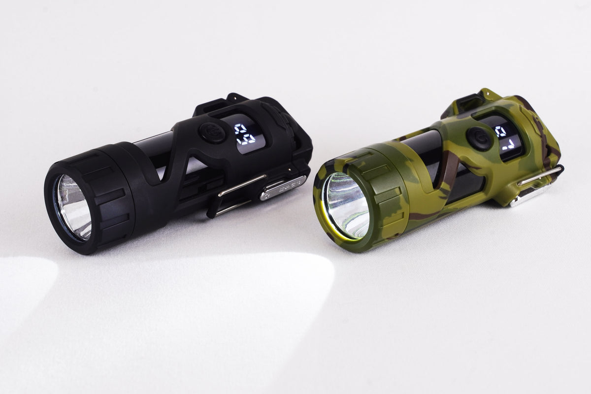 Black and Camo Plasma Torch Light flashlights on