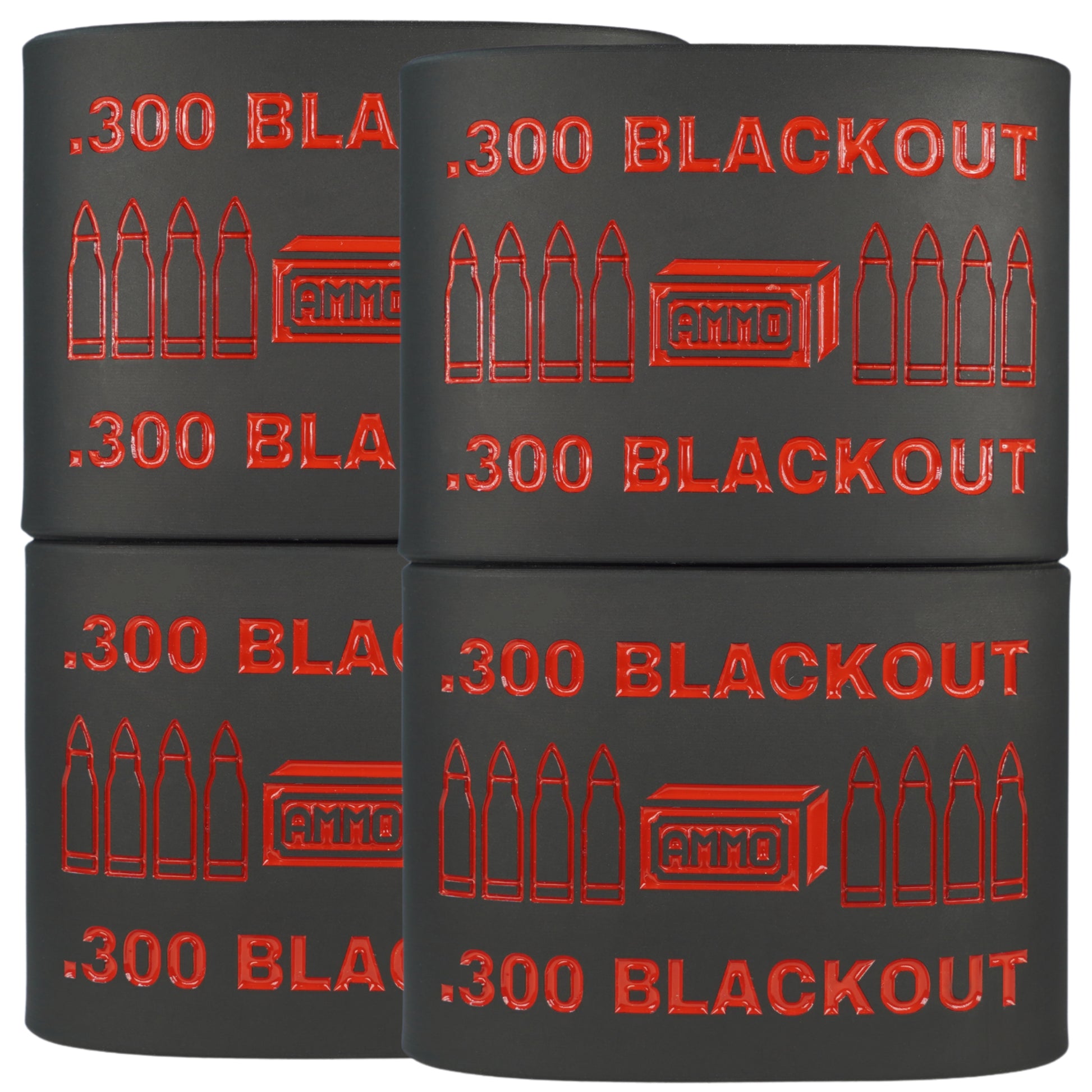 Mag-Mark Pro 300 Blackout AMMO band comparison showing grip improvement over standard magazine base