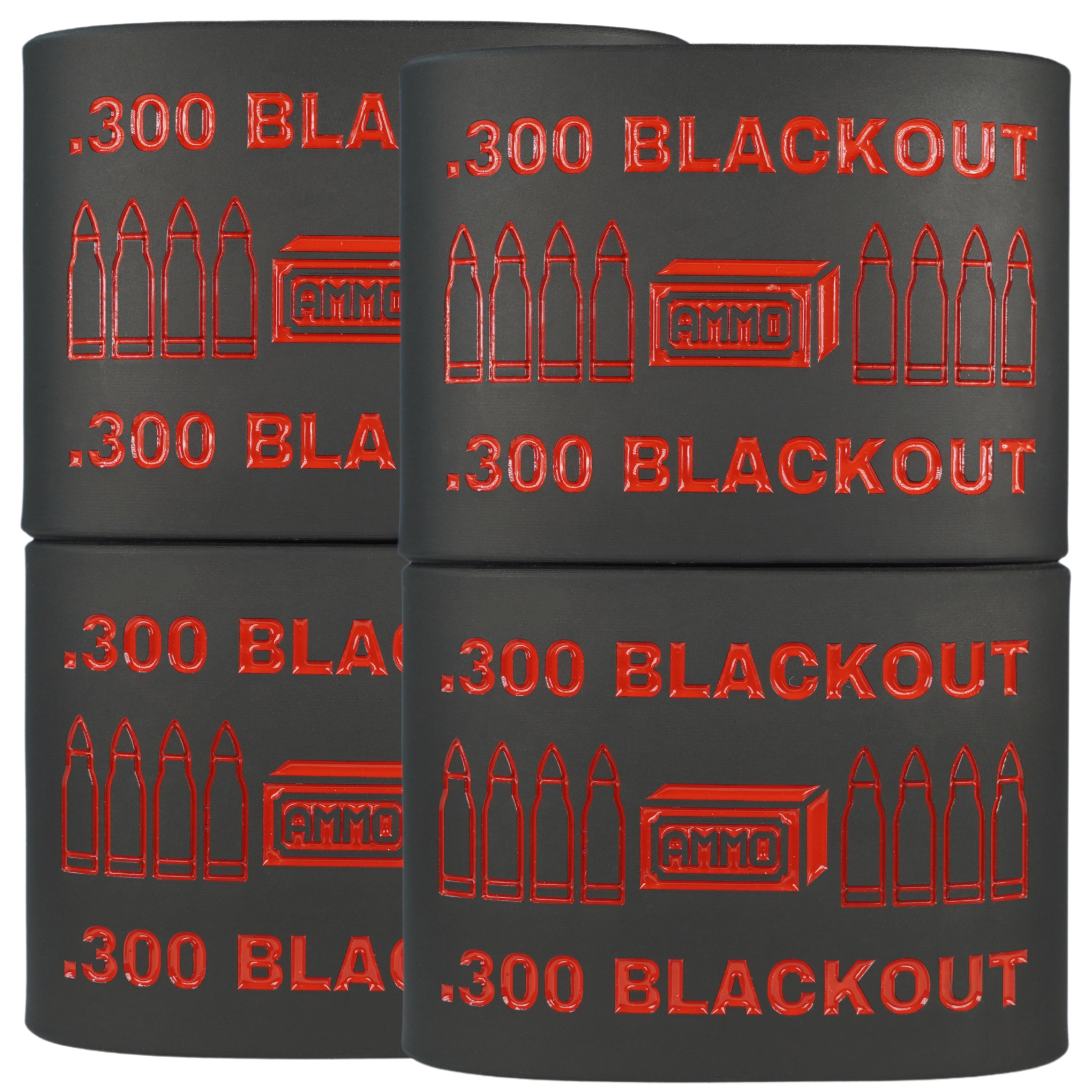 Mag-Mark Pro 300 Blackout AMMO band comparison showing grip improvement over standard magazine base